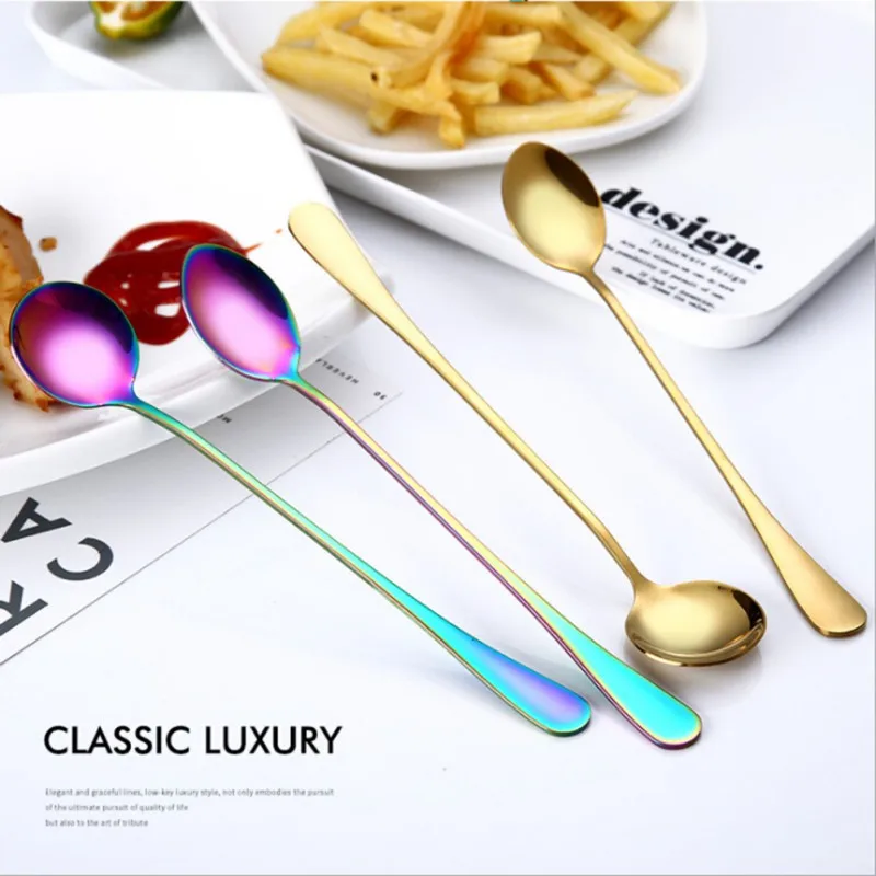 2018 New Home Tool Gift Kitchen Lunch Tool Stainless Steel Ladles Coffee Iced Mixing Spoon Silver Tip Rose Gold
2018 New Home Tool Gift Kitchen Lunch Tool Stainless Steel Ladles Coffee Iced Mixing Spoon Silver Tip Rose Gold