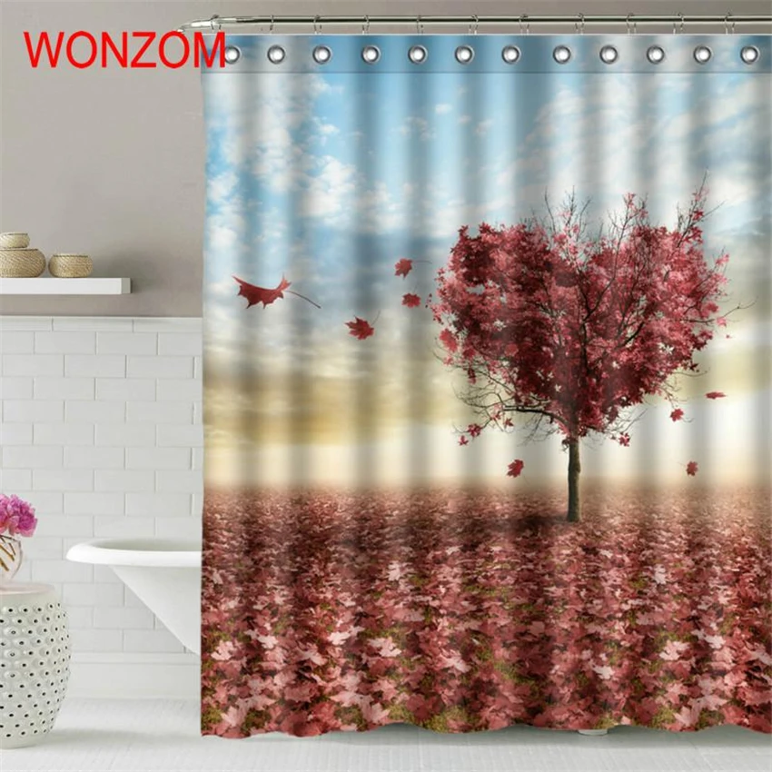 WONZOM Love Tree Shower Curtains with 12 Hooks For Bathroom Decor Modern Landscape Bath Waterproof Curtain 2017 Home Gift
WONZOM Love Tree Shower Curtains with 12 Hooks For Bathroom Decor Modern Landscape Bath Waterproof Curtain 2017 Home Gift