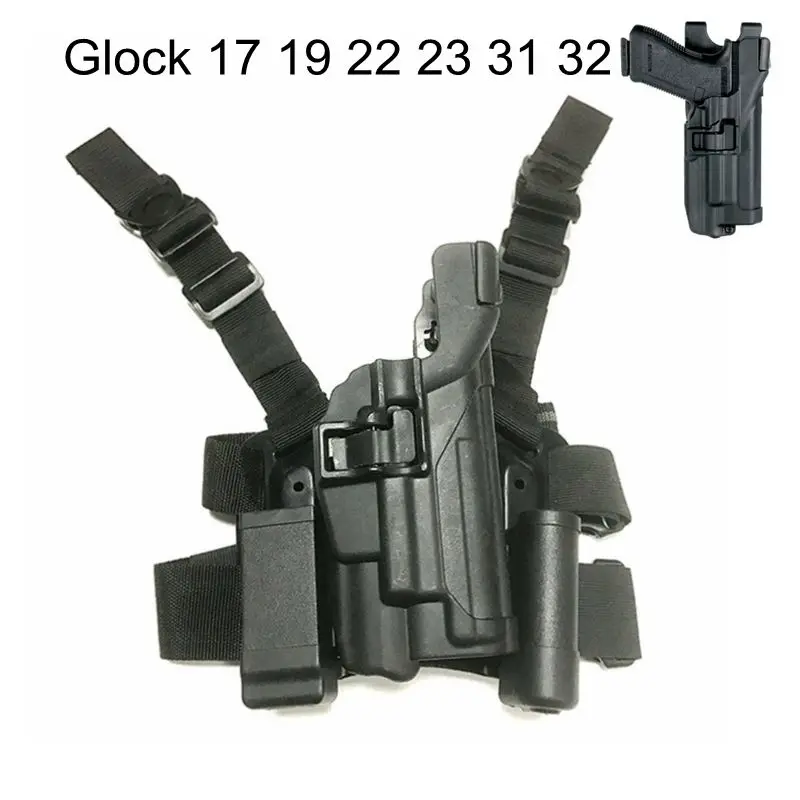 Tactical Combat Glock Airsoft Pistol Gun Holster Light Bearing LV3 Glock 17 19 22 23 31 32 Gun Carry Case Quick Drop Leg Holster
Tactical Combat Glock Airsoft Pistol Gun Holster Light Bearing LV3 Glock 17 19 22 23 31 32 Gun Carry Case Quick Drop Leg Holster