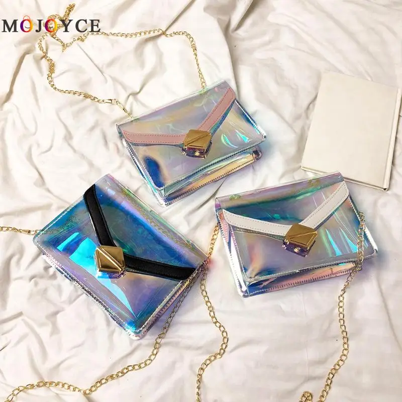 Fashion Ladies Laser Transparent Chain Shoulder Bag Messenger Handbags PVC Women Flap Crossbody Bags
Fashion Ladies Laser Transparent Chain Shoulder Bag Messenger Handbags PVC Women Flap Crossbody Bags
