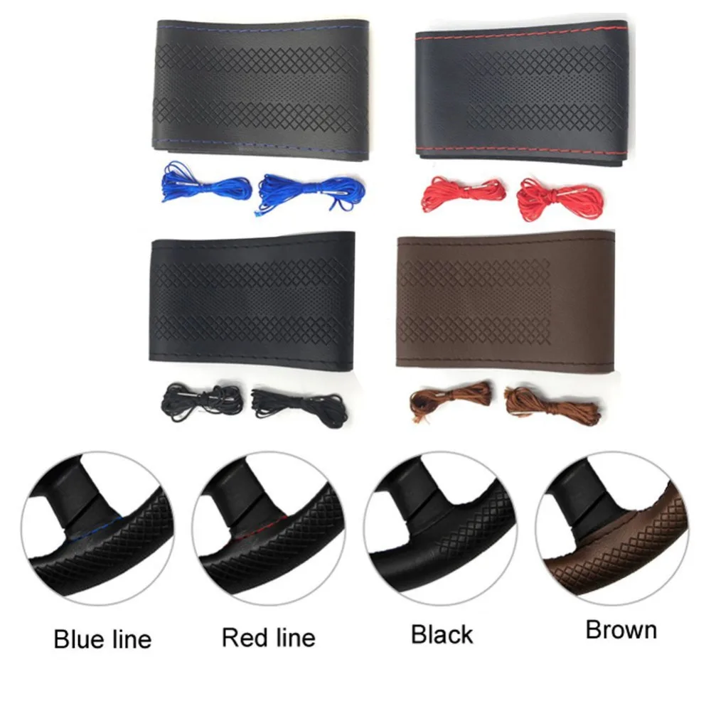 DIY Steering Wheel Cover Soft Leather Braid On Car Steering Wheel Protective Pad With Needles and Thread Car Accessories
DIY Steering Wheel Cover Soft Leather Braid On Car Steering Wheel Protective Pad With Needles and Thread Car Accessories