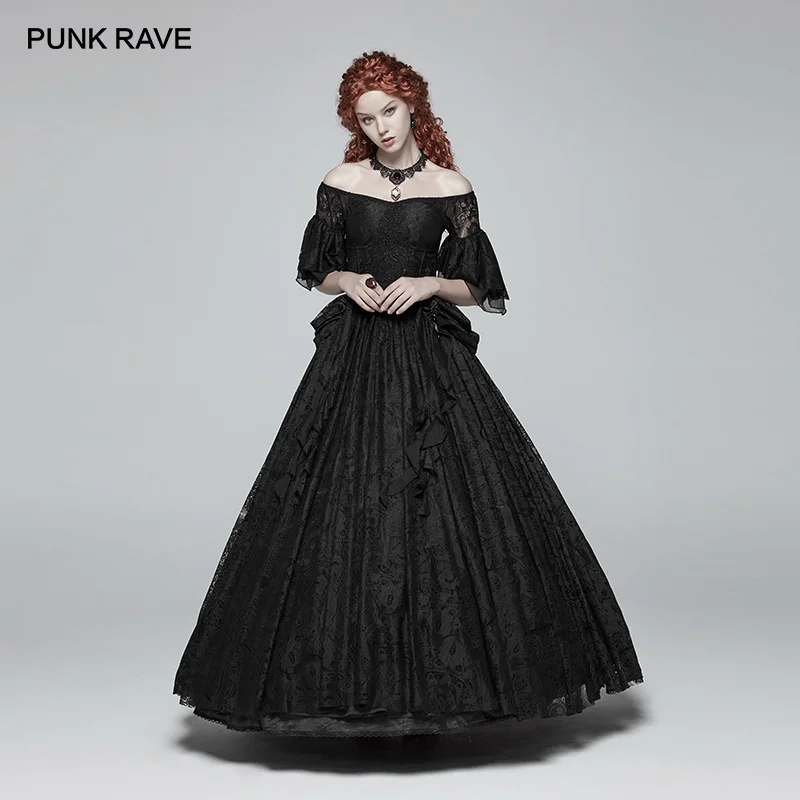 PUNK RAVE Women's Gothic Lolita Lace Dresses Gorgeous Victorian Black Evening Dancing Party Dress Stage Perform Women Dresses
PUNK RAVE Women's Gothic Lolita Lace Dresses Gorgeous Victorian Black Evening Dancing Party Dress Stage Perform Women Dresses