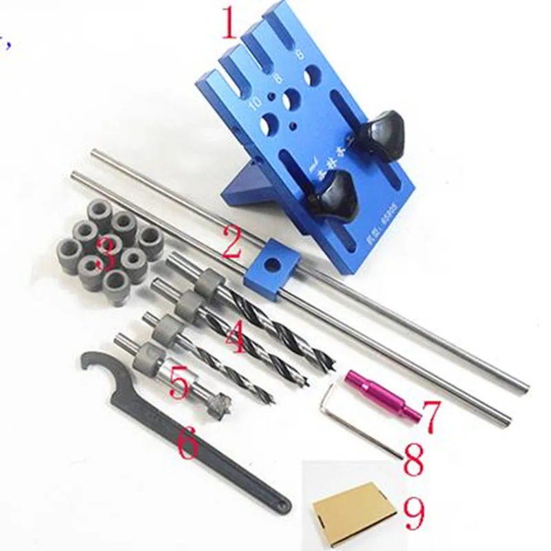 Woodworking tool,DIY Woodworking Joinery High Precision Dowel Jigs Kit,3 in 1 Drilling locator,65805 drilling guide kit
Woodworking tool,DIY Woodworking Joinery High Precision Dowel Jigs Kit,3 in 1 Drilling locator,65805 drilling guide kit
