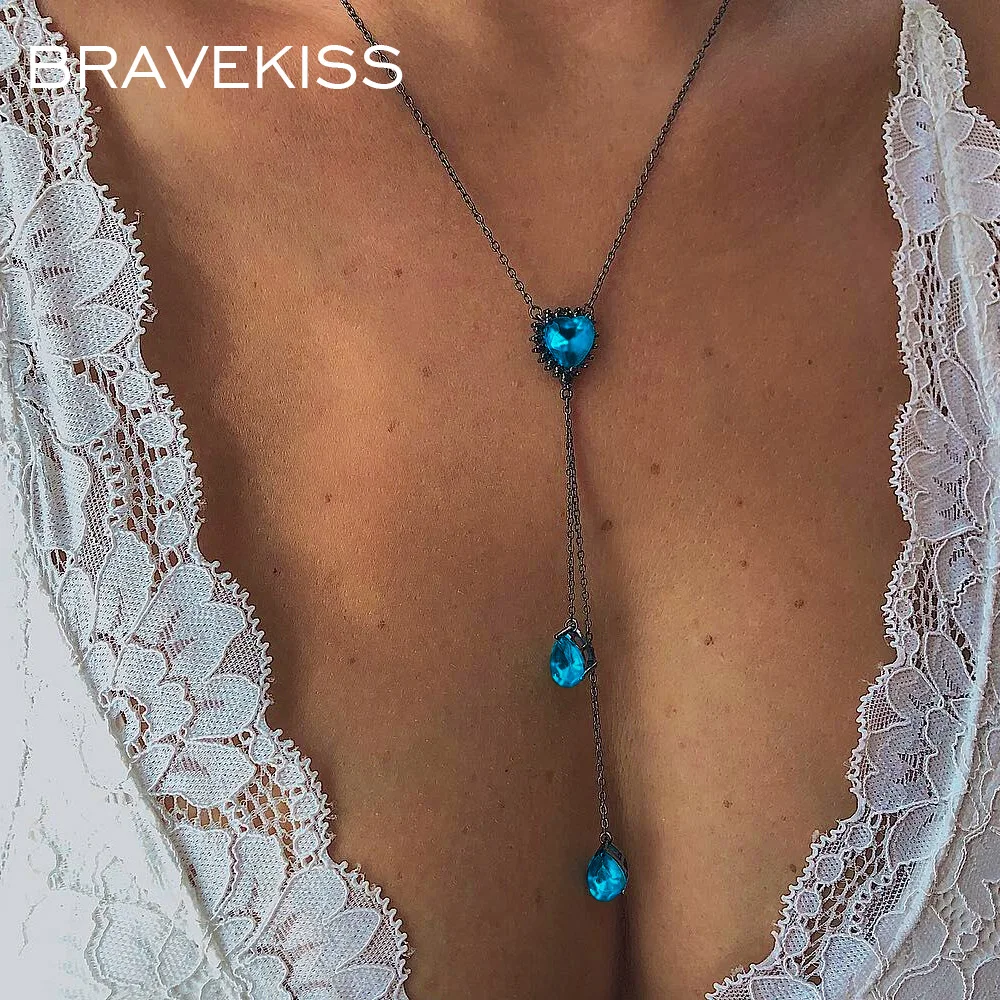 BRAVEKISS Tassel Pendant Necklace Bohemia Blue Stone Necklaces Fashion Jewelry Accessories for Women Daily/Holiday 2018 BPN1259
BRAVEKISS Tassel Pendant Necklace Bohemia Blue Stone Necklaces Fashion Jewelry Accessories for Women Daily/Holiday 2018 BPN1259