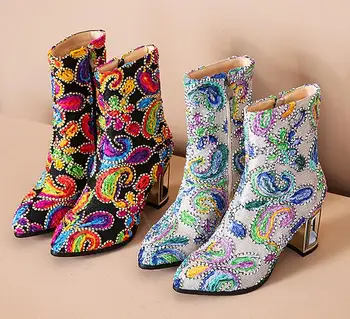 elegant woman colorful flower embroidered ankle boots fashion bird cage heel woman ankle boots pointed toe cage high heel boots
elegant woman colorful flower embroidered ankle boots fashion bird cage heel woman ankle boots pointed toe cage high heel boots
