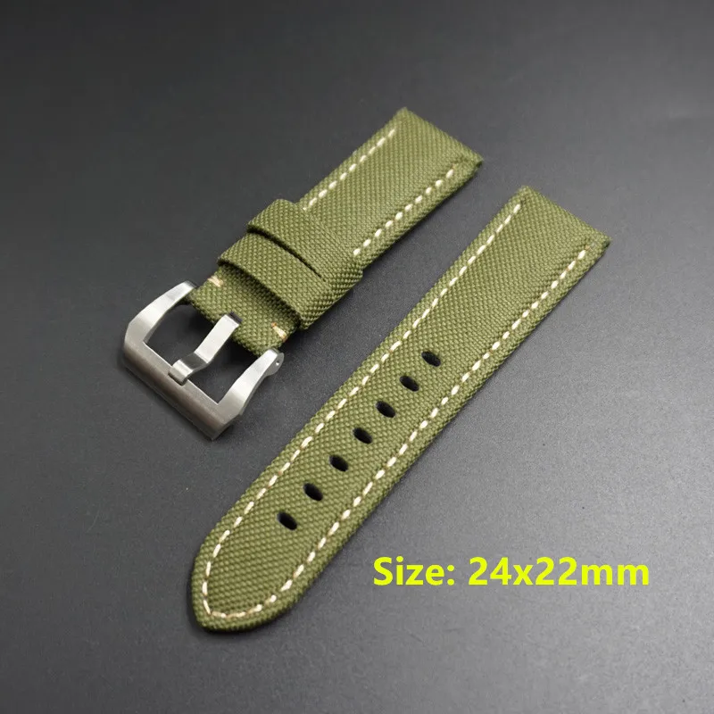 New 24mm Fabric Vintage Green Canvas Nylon with leather Watchband watch band Bracelet Buckle Clasp For Panerai strap tools
New 24mm Fabric Vintage Green Canvas Nylon with leather Watchband watch band Bracelet Buckle Clasp For Panerai strap tools
