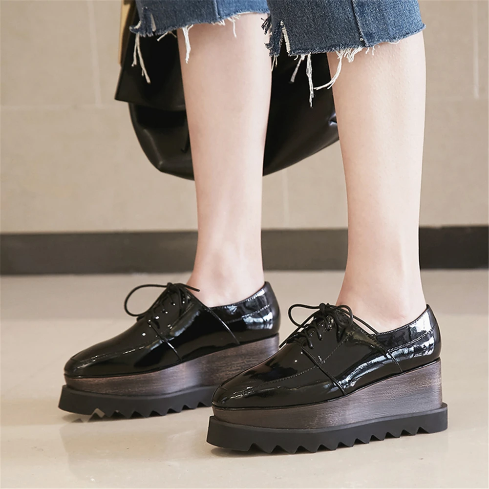 Leisure plus Size 42 Genuine Cow Leather Shoes Woman Flats Lace Up Flat Platform square Toe INS Hot Flats Woman Shoes
Leisure plus Size 42 Genuine Cow Leather Shoes Woman Flats Lace Up Flat Platform square Toe INS Hot Flats Woman Shoes