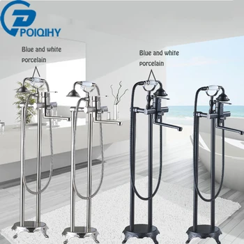 Bathtub FaucetFloor Stand Faucets Shower Free Standing Brass Floor Tub Mixer W/Hand Spray Black & Brushed Nickel
Bathtub FaucetFloor Stand Faucets Shower Free Standing Brass Floor Tub Mixer W/Hand Spray Black & Brushed Nickel