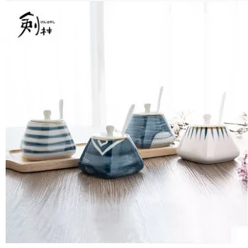 NEW Creative Ceramics Storage Container with Cover with Spoon Salt Kitchen Seasoning Jar Oil Sugar Bottle Sugar & Creamer Pots
NEW Creative Ceramics Storage Container with Cover with Spoon Salt Kitchen Seasoning Jar Oil Sugar Bottle Sugar & Creamer Pots