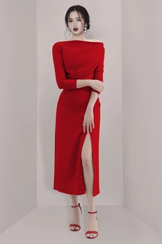 Party Pub fashion Hight Quality Slit sexy Women Dress Slash Neck Off The shoulder Backless celebrity body con dresses wholesale
Party Pub fashion Hight Quality Slit sexy Women Dress Slash Neck Off The shoulder Backless celebrity body con dresses wholesale