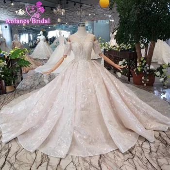 2019 Gorgeous Wedding Dresses Jewel Neck Lace Appliqued Short Sleeve Bridal Gowns Custom Made Glitters Crystals Wedding Dresses
2019 Gorgeous Wedding Dresses Jewel Neck Lace Appliqued Short Sleeve Bridal Gowns Custom Made Glitters Crystals Wedding Dresses