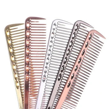 Men Women Aluminum Metal Cutting Comb Hair Hairdressing & Barbers Salon Anti-static Combs
Men Women Aluminum Metal Cutting Comb Hair Hairdressing & Barbers Salon Anti-static Combs