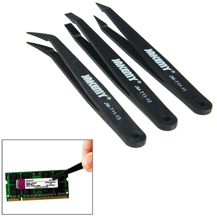 3Pcs Carbon Fiber Antistatic Fine Tip Tweezer Flat Tip Tweezer And Curved Fine Tip Tweezer 3in1 Nipper Kit Tweezers Repair Tools
3Pcs Carbon Fiber Antistatic Fine Tip Tweezer Flat Tip Tweezer And Curved Fine Tip Tweezer 3in1 Nipper Kit Tweezers Repair Tools