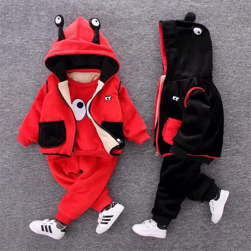Kids Baby Tracksuit Set Children Big Eye Winter Cotton Soft Cashmere Suit Warm Thicken 3 pcs Hooded Set Baby Boys Girls Set
Kids Baby Tracksuit Set Children Big Eye Winter Cotton Soft Cashmere Suit Warm Thicken 3 pcs Hooded Set Baby Boys Girls Set