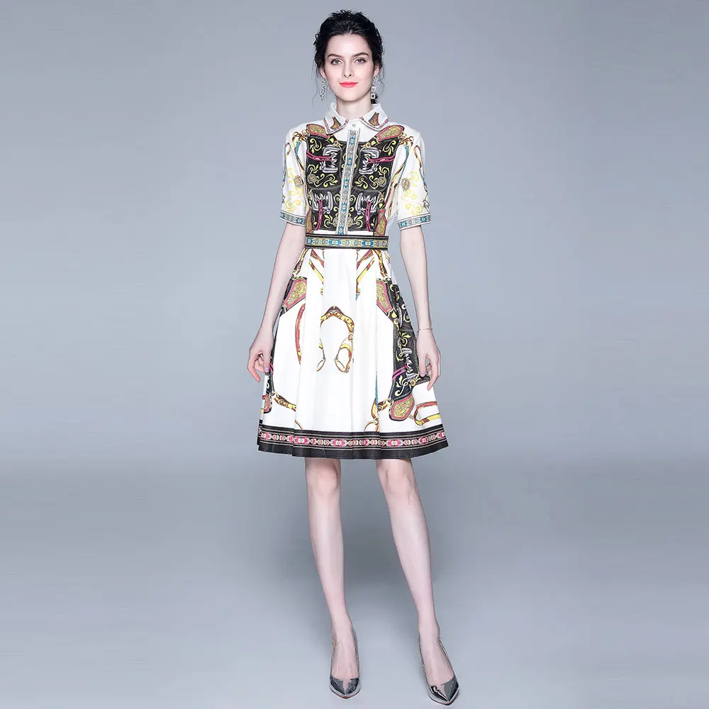 Borisovich Women Elegant Party Dresses New 2019 Fashion Turn-down Collar Knee-length Female Vintage Print A-line Dress N1477
Borisovich Women Elegant Party Dresses New 2019 Fashion Turn-down Collar Knee-length Female Vintage Print A-line Dress N1477