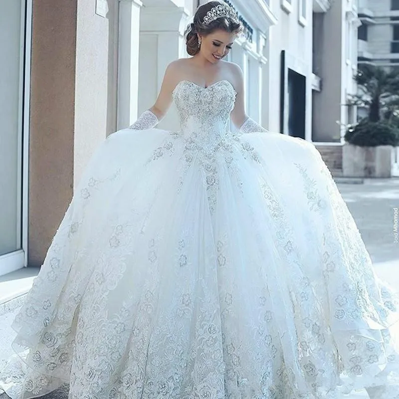 Elegant Sweetheart Lace Wedding Dresses African Applique Plus Size Country Vestido de novia Bridal Gown Ball gown Bride Dress
Elegant Sweetheart Lace Wedding Dresses African Applique Plus Size Country Vestido de novia Bridal Gown Ball gown Bride Dress