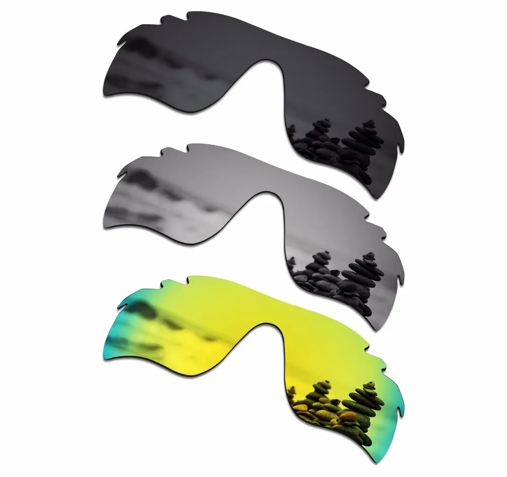 SmartVLT 3 Pieces Polarized Sunglass Replacement Lenses for Oakley Radar Path Vented Stealth Black & Silver Titanium & 24K Gold
SmartVLT 3 Pieces Polarized Sunglass Replacement Lenses for Oakley Radar Path Vented Stealth Black & Silver Titanium & 24K Gold