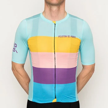 De paris team cycling jersey 2019 Men's short sleeve breathing rideshirt MTB BMX cycle wear Three-color stitching bicycle shirt
De paris team cycling jersey 2019 Men's short sleeve breathing rideshirt MTB BMX cycle wear Three-color stitching bicycle shirt