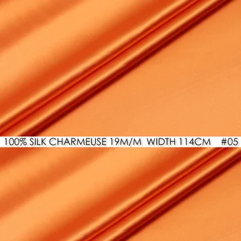 CISULI SILK CHARMEUSE SATIN 114cm width 19momme/100% Pure Mulberry Silk Fabric/China Wedding Dress Fabric Reddish Orange NO 05
CISULI SILK CHARMEUSE SATIN 114cm width 19momme/100% Pure Mulberry Silk Fabric/China Wedding Dress Fabric Reddish Orange NO 05