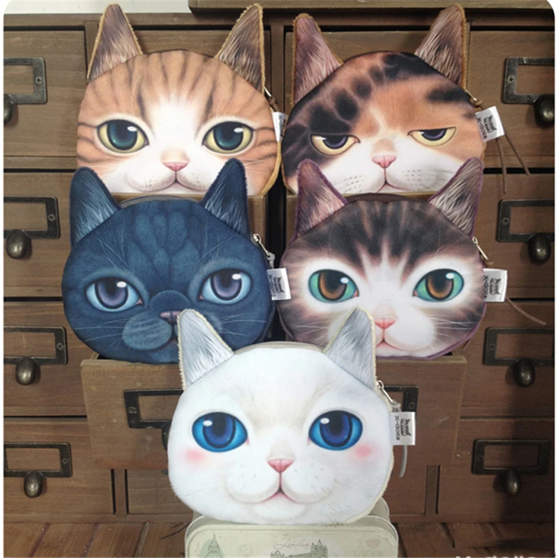 1Pcs Cute Female 3D Cat Face Print Mini Coin Bag Girls Wallet Change Pocket Case Women Purse Eye Zipper Pouch Handbag 5 Choices
1Pcs Cute Female 3D Cat Face Print Mini Coin Bag Girls Wallet Change Pocket Case Women Purse Eye Zipper Pouch Handbag 5 Choices