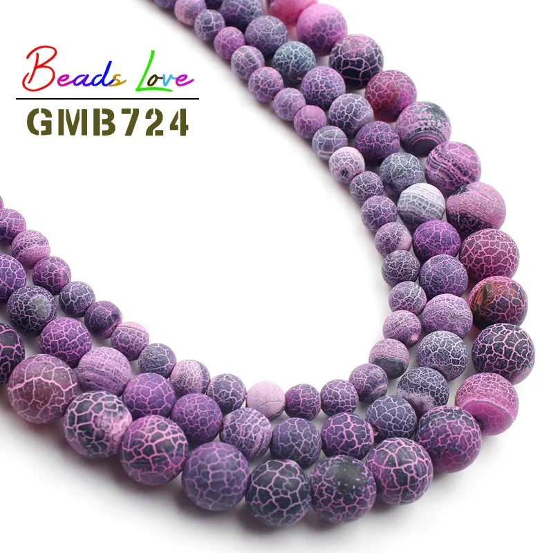 Natural Stone Frosted Cracked Fuchsia Dream Fire Veins Agates 6 8 10mm Round Beads for Jewelry Making Diy Bracelet Necklace 15''
Natural Stone Frosted Cracked Fuchsia Dream Fire Veins Agates 6 8 10mm Round Beads for Jewelry Making Diy Bracelet Necklace 15''