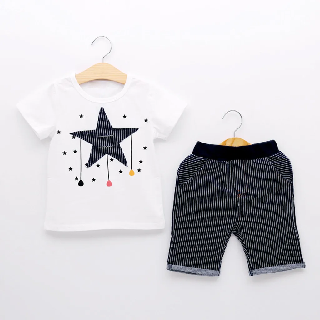 CHAMSGEND 2019 Summer Toddler Kids Baby Boys Girls Outfits Clothes Stars T-shirt Top+Stripe Shorts Set 19MAY9 P25
CHAMSGEND 2019 Summer Toddler Kids Baby Boys Girls Outfits Clothes Stars T-shirt Top+Stripe Shorts Set 19MAY9 P25