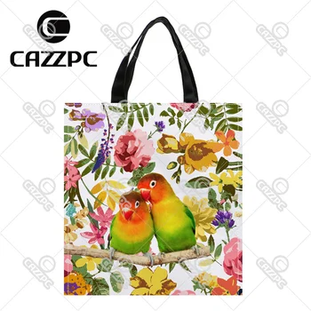 Lovebirds bird and Watercolor Floral Print Custom individual waterproof Nylon Fabric shopping bag gift bag Pack of 2
Lovebirds bird and Watercolor Floral Print Custom individual waterproof Nylon Fabric shopping bag gift bag Pack of 2
