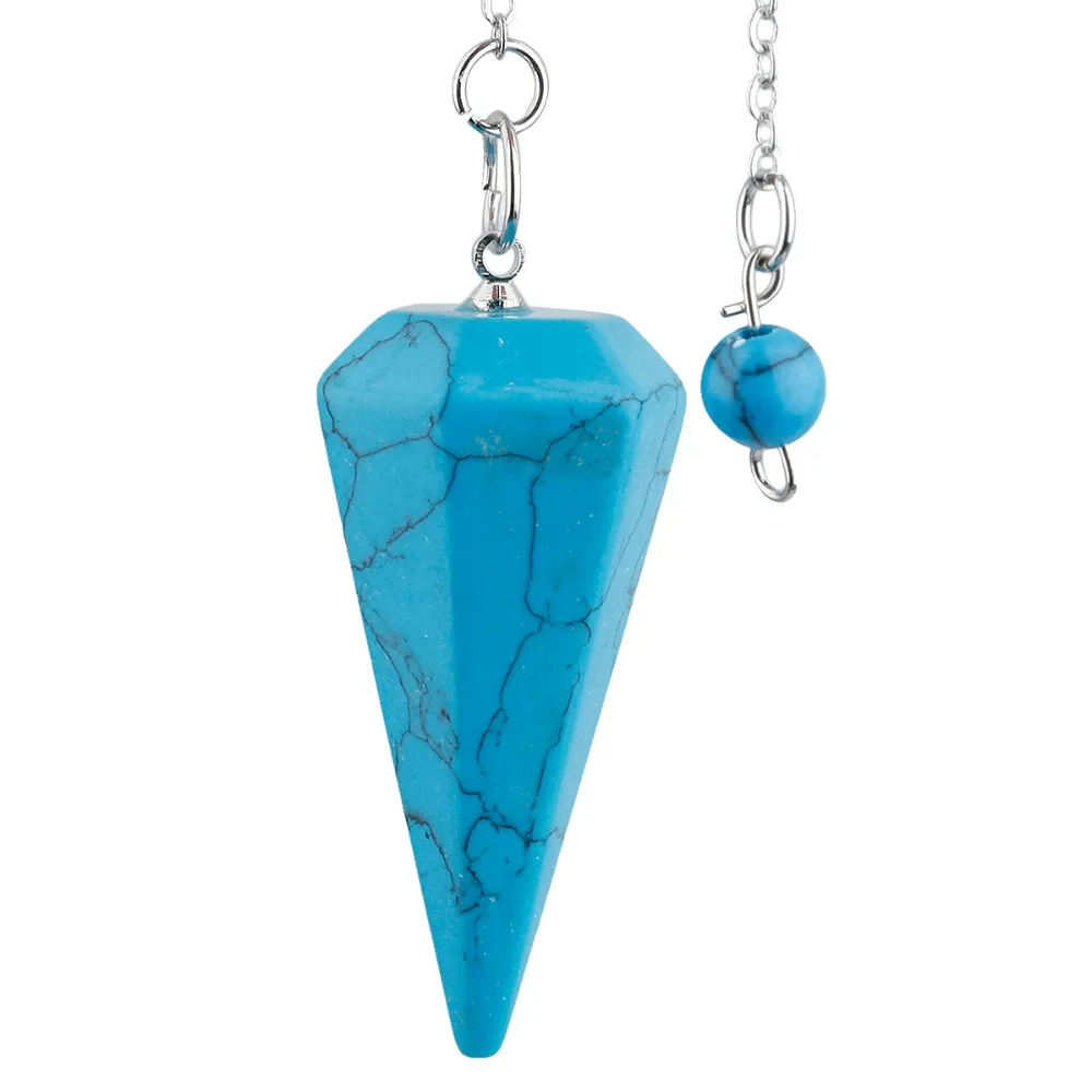 SUNYIK Blue Howlite Stone Pyramid Faceted Pendulum Reiki Healing Chakra Point Dowsing Metaphysical
SUNYIK Blue Howlite Stone Pyramid Faceted Pendulum Reiki Healing Chakra Point Dowsing Metaphysical