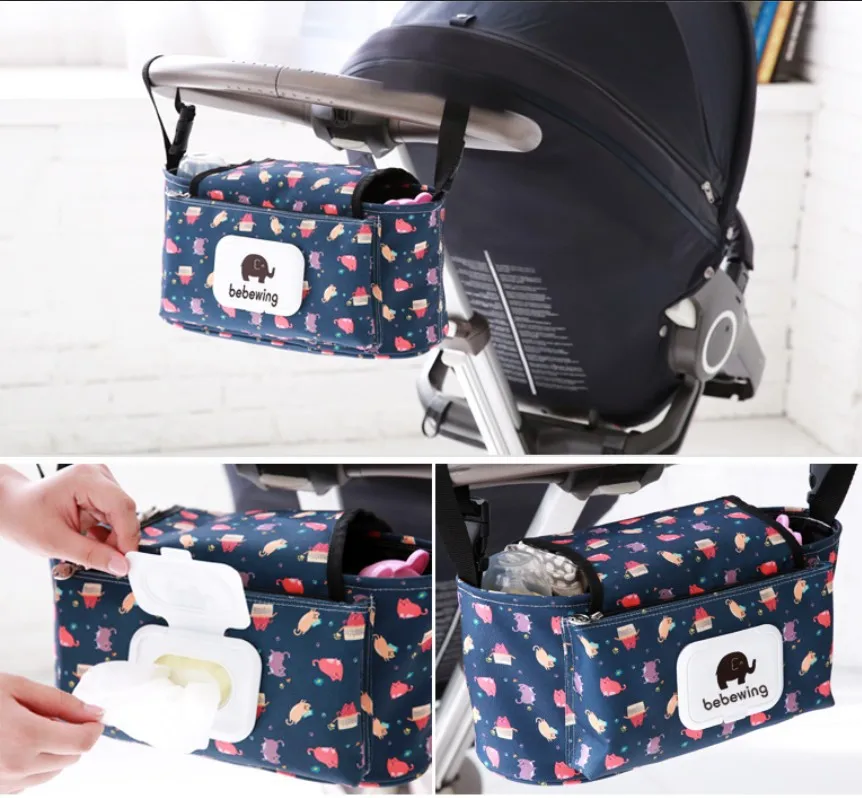 Baby stroller bag accessories Stroller waterproof cartoon color elephant storage bag hanging bag Mummy bag
Baby stroller bag accessories Stroller waterproof cartoon color elephant storage bag hanging bag Mummy bag