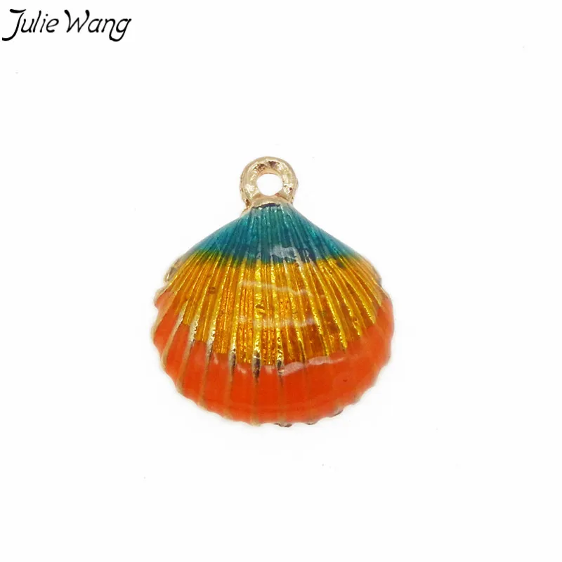 Julie Wang 10pcs Colorful Enamel Alloy Metal Base Conch Seashell Pendant Charm for Handmade Women Earring Bracelet Fine Jewelry
Julie Wang 10pcs Colorful Enamel Alloy Metal Base Conch Seashell Pendant Charm for Handmade Women Earring Bracelet Fine Jewelry