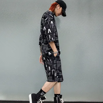 New Men Short Sleeve T-shirt Sets (t Shirt+shorts) Fashion Casual Male Streetwear Hip Hop Loose Tee Shirts Suits
New Men Short Sleeve T-shirt Sets (t Shirt+shorts) Fashion Casual Male Streetwear Hip Hop Loose Tee Shirts Suits