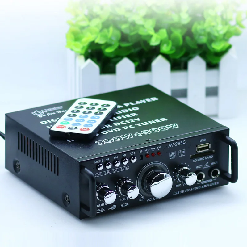 DC12 / AC 220V Mini 2Channel Power Amplifier SD Card Player FM Electronic Hifi Stereo Audio Amplifiers
DC12 / AC 220V Mini 2Channel Power Amplifier SD Card Player FM Electronic Hifi Stereo Audio Amplifiers