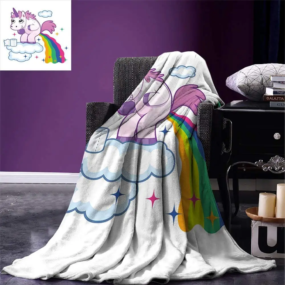Funny Throw Blanket Unicorn Pooping Rainbow over Clouds Creative Kids Girls Fairy Tale Fantasy Cartoon Warm Microfiber Blanket
Funny Throw Blanket Unicorn Pooping Rainbow over Clouds Creative Kids Girls Fairy Tale Fantasy Cartoon Warm Microfiber Blanket