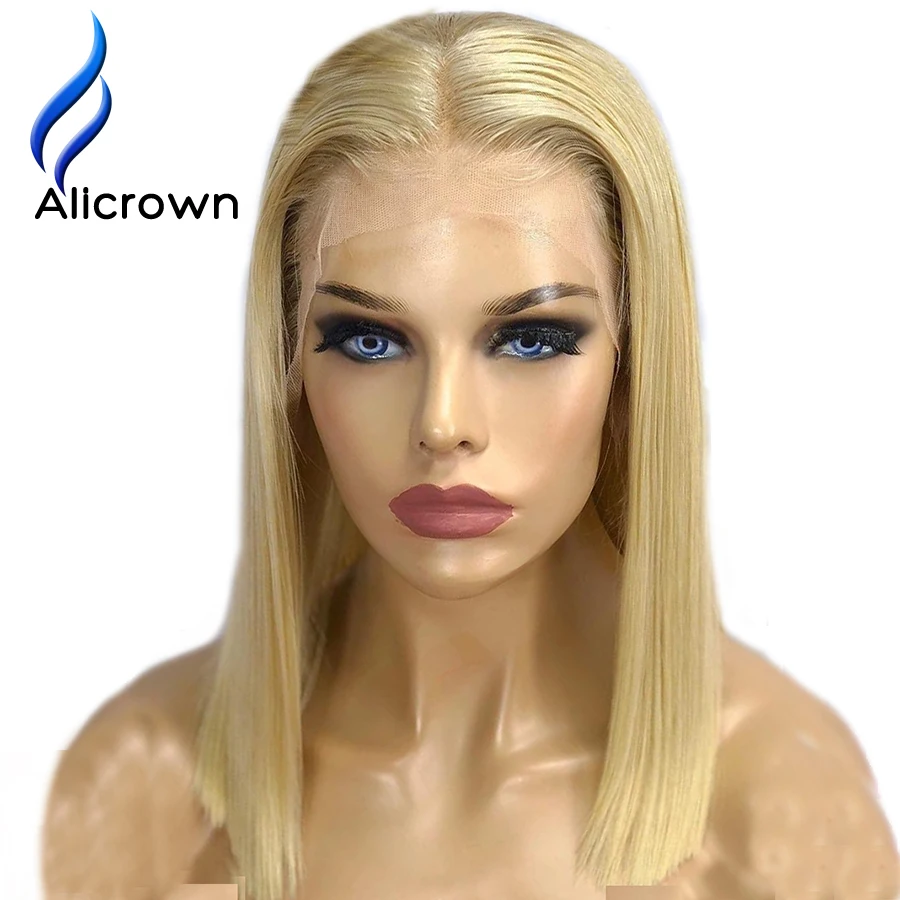 ALICROWN #613 Blonde Short Bob Wig Lace Front Human Hair Wigs For Women Brazilian Remy Straight Lace Front Wig With Baby Hair
ALICROWN #613 Blonde Short Bob Wig Lace Front Human Hair Wigs For Women Brazilian Remy Straight Lace Front Wig With Baby Hair