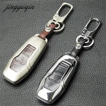 jingyuqin for Ford Mondeo Fiesta Focus Titanium New Zinc Alloy Leather 3 Button Remote Smart Key Case FOB Car Key Cover
jingyuqin for Ford Mondeo Fiesta Focus Titanium New Zinc Alloy Leather 3 Button Remote Smart Key Case FOB Car Key Cover