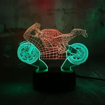New Double Mixed Dual Color Cool Motorcycle 3D LED Night Light RGB 7 Color Change Bedroom Decor Christmas Gift for Boys Kids
New Double Mixed Dual Color Cool Motorcycle 3D LED Night Light RGB 7 Color Change Bedroom Decor Christmas Gift for Boys Kids