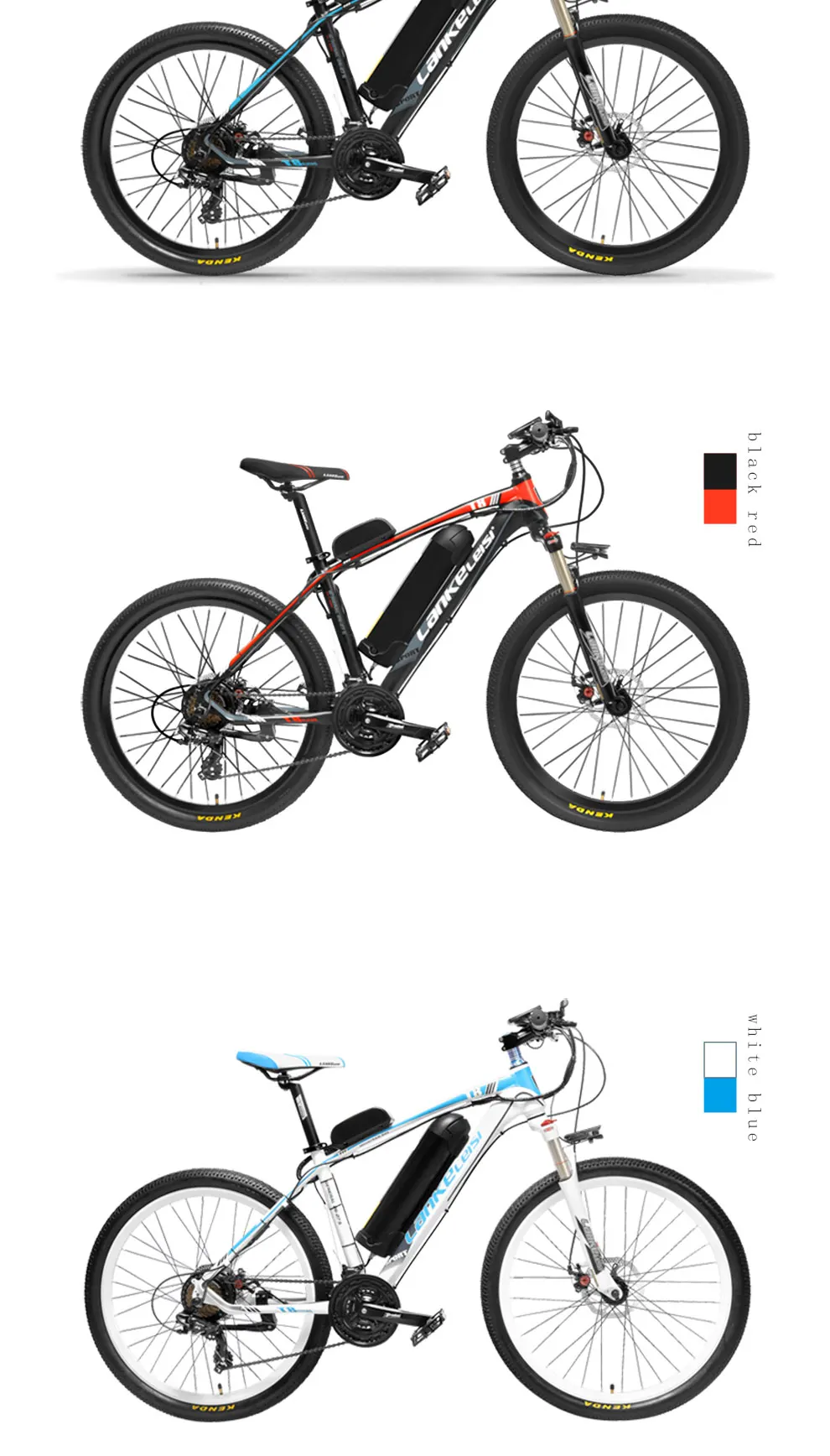 Best LANKELEISI T8 Mountain E-Bike 21-speed 26*1.95 Tire 400W High-speed Motor 48V 13ah Lithium Battery 13