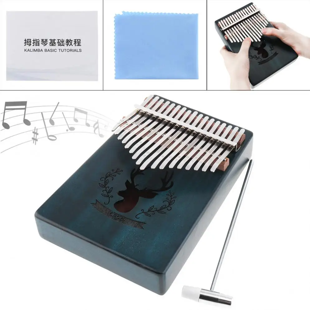 17 Key Thumb Piano Kalimba Elk Sound Hole Green Single Board Mahogany Mbira Mini Keyboard Instrument Christmas Gift
17 Key Thumb Piano Kalimba Elk Sound Hole Green Single Board Mahogany Mbira Mini Keyboard Instrument Christmas Gift