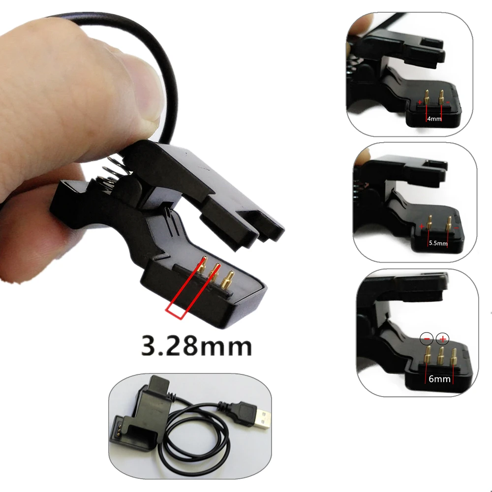 TW64 68 USB Charging Cable Charger Clip For Smart Watch Universal 2/3 Pins Space 4/5.5/6MM Mobile Phone Chargers Accessory
TW64 68 USB Charging Cable Charger Clip For Smart Watch Universal 2/3 Pins Space 4/5.5/6MM Mobile Phone Chargers Accessory