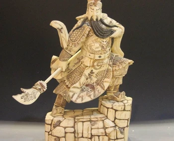 China Cattle Bone Handmade Carved Dragon Guan Gong Guan Yu Warrior Buddha Statue
China Cattle Bone Handmade Carved Dragon Guan Gong Guan Yu Warrior Buddha Statue