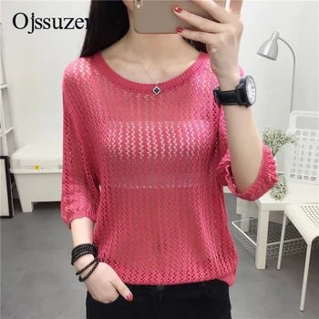 Knit Jumper Half O Neck Summer Women's Sweaters Knitted Yellow Top Black Female Slim Pullovers Sexy Hollow Out Woman Korean Top
Knit Jumper Half O Neck Summer Women's Sweaters Knitted Yellow Top Black Female Slim Pullovers Sexy Hollow Out Woman Korean Top