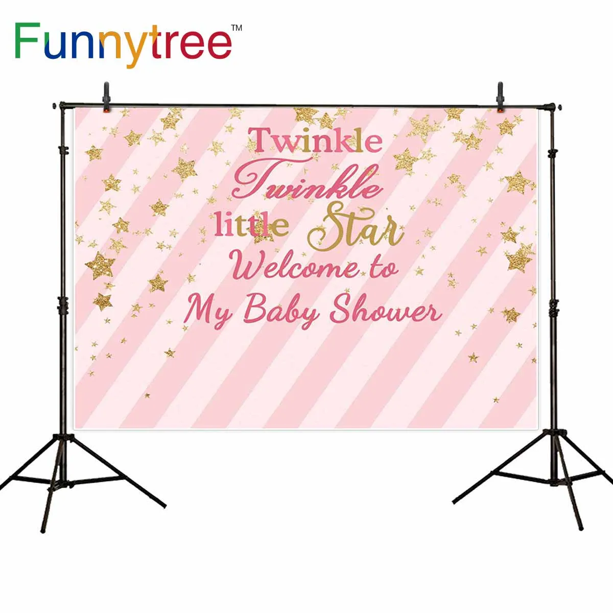 Фотофон Funnytree с мерцающими маленькими звездами для фотосессий изображением