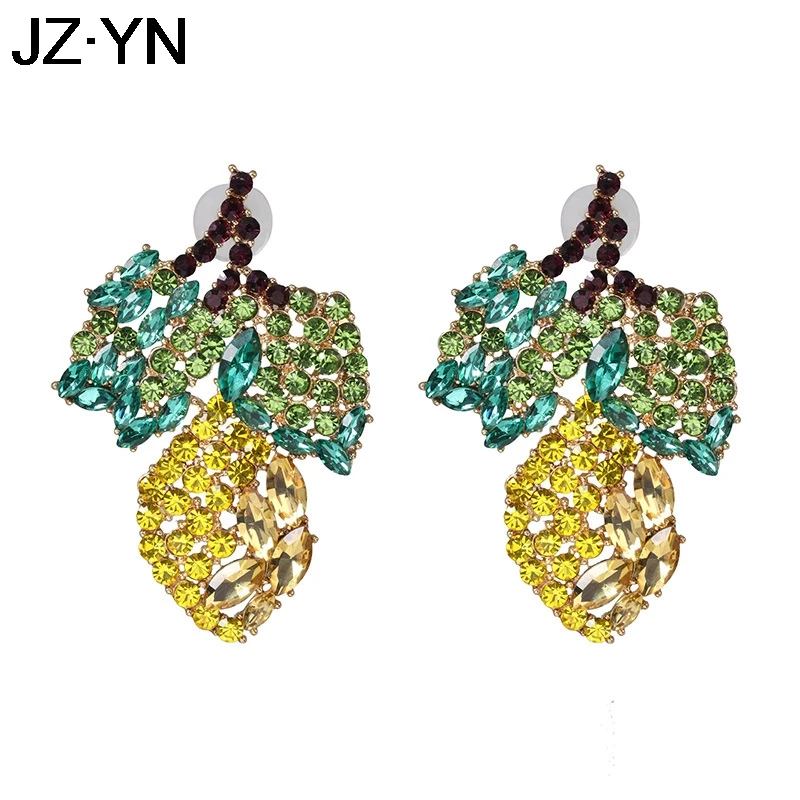 JZYN 2019 new popular fruit earrings, high quality crystal earrings, suitable for women's jewelry gifts
JZYN 2019 new popular fruit earrings, high quality crystal earrings, suitable for women's jewelry gifts