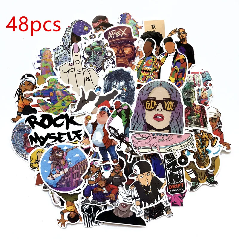 48pcs/set Hip hop Sticker Decal For Phone rock Car Laptop Bicycle Notebook Backpack Case Waterproof Kids Toy Stickers T180865
48pcs/set Hip hop Sticker Decal For Phone rock Car Laptop Bicycle Notebook Backpack Case Waterproof Kids Toy Stickers T180865