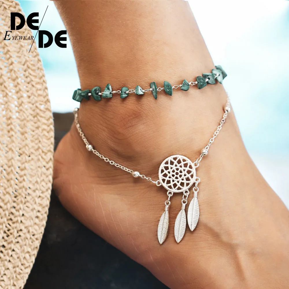 Bohemia Beaded Anklets Feather Dream Catcher for Women Multi Layer Handmade Stone Foot Anklet Chain Bracelet Beach Boho Jewelry
Bohemia Beaded Anklets Feather Dream Catcher for Women Multi Layer Handmade Stone Foot Anklet Chain Bracelet Beach Boho Jewelry