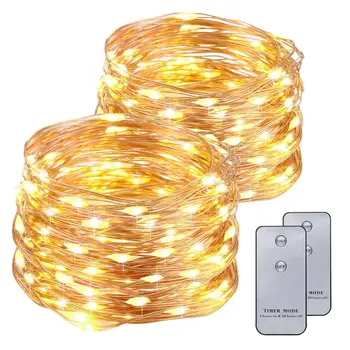 Kohree 2pcs 6m120leds String Lights with Remote Control, Waterproof Battery Copper Wire Lamp Holiday Lighting Outdoor Decor
Kohree 2pcs 6m120leds String Lights with Remote Control, Waterproof Battery Copper Wire Lamp Holiday Lighting Outdoor Decor