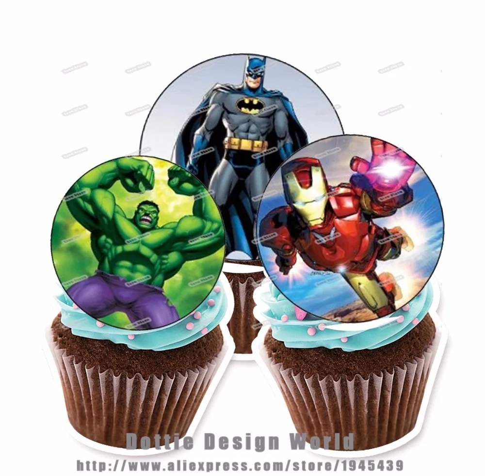 24 Superhero Edible cake topper wafer rice paper Cake Cupcake Cookie topper decorations Birthday Baby shower cake decor supply
24 Superhero Edible cake topper wafer rice paper Cake Cupcake Cookie topper decorations Birthday Baby shower cake decor supply