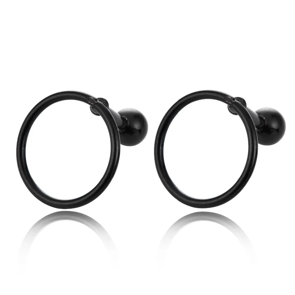New Punk Black Circle Stainless Steel Stud Earrings for Women Man Tiny Minimalist Round Screw Back Stud Earrings Jewelry
New Punk Black Circle Stainless Steel Stud Earrings for Women Man Tiny Minimalist Round Screw Back Stud Earrings Jewelry