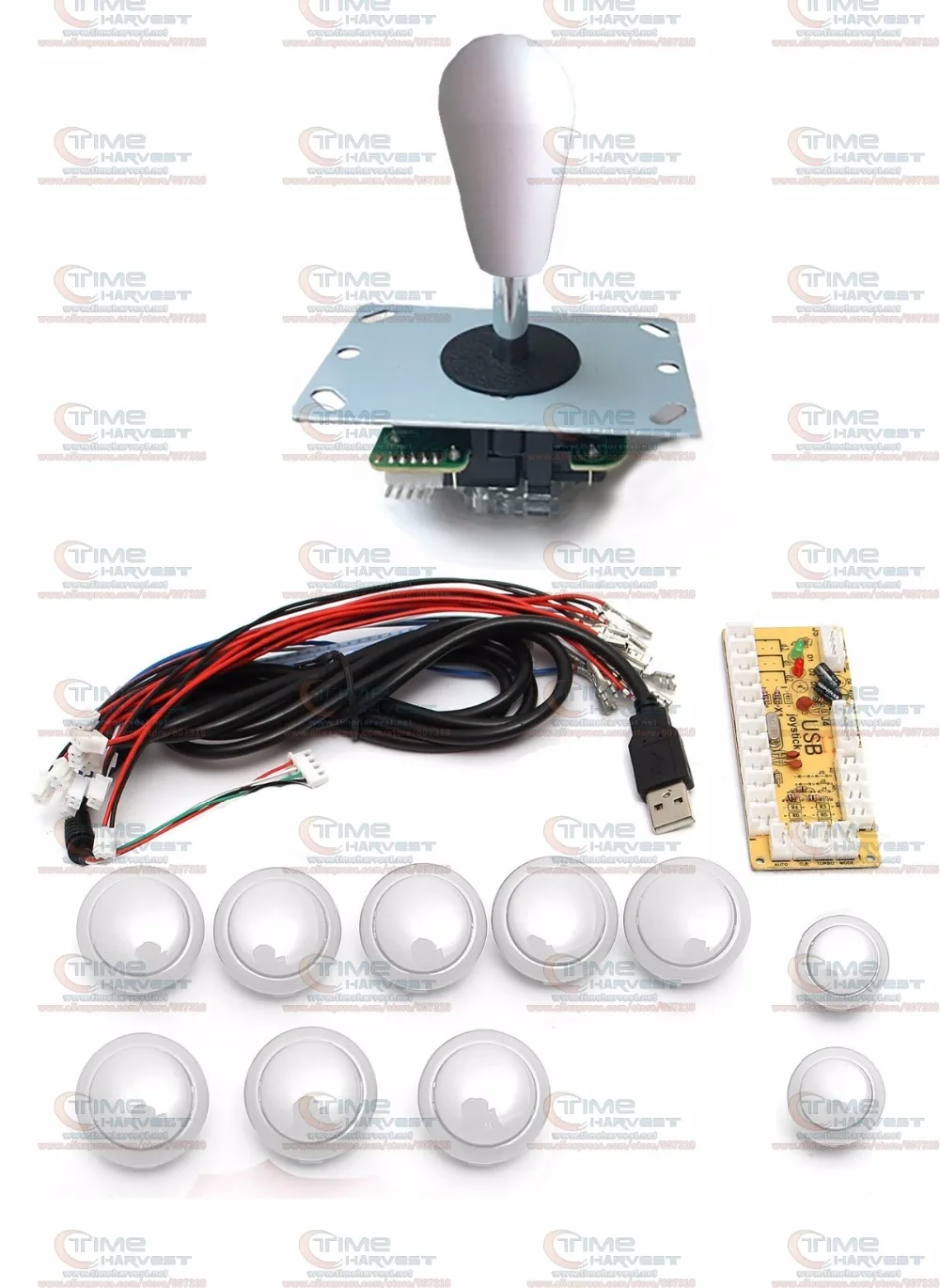 DIY arcade joystick handle set kits with 8 Way Joystick Push buttons