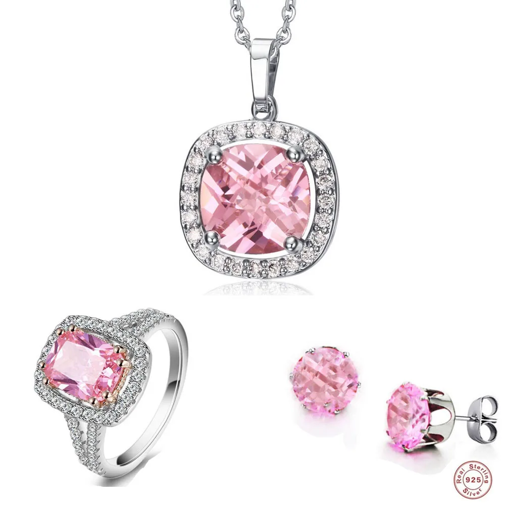 2019 YKNRBPH S925 Sterling Silver Jewelry Set Earring /Ring /Pendant Women's Wedding Party Round Diamond Jewelry 
2019 YKNRBPH S925 Sterling Silver Jewelry Set Earring /Ring /Pendant Women's Wedding Party Round Diamond Jewelry